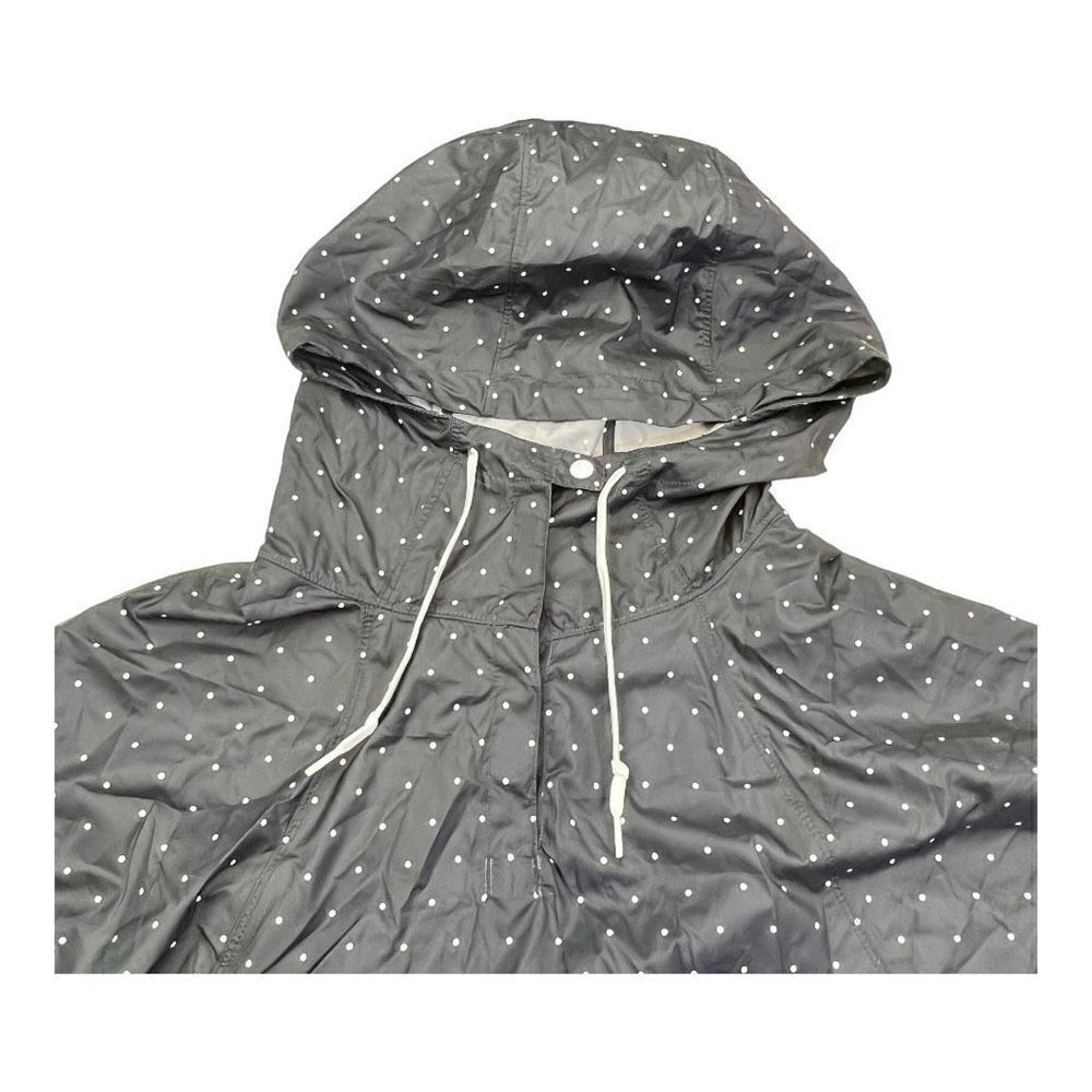 Columbia Women's Medium Black Polka Dot Packable Lightweight Hooded Jacket - Picture 3 of 8